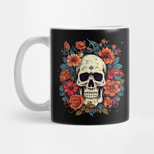 Floral Skull Mug